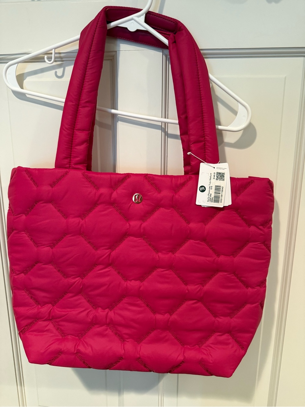 NWT Lululemon Berry Rumble Quilted Pleasures Medium Tote Bag